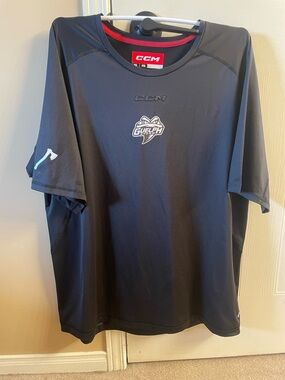 CCM Black Guelph Storm Hockey “Live the Standard” Short Sleeve Training Tee